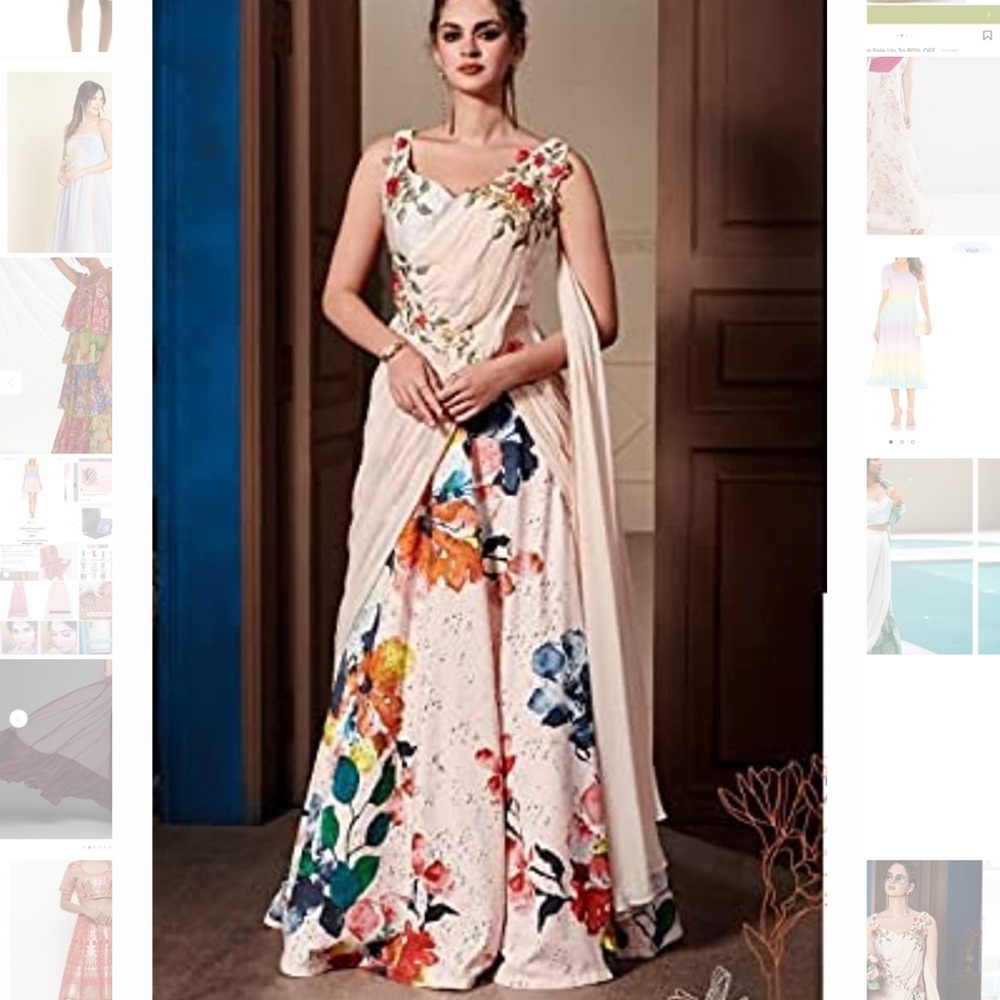 Indian draped gown